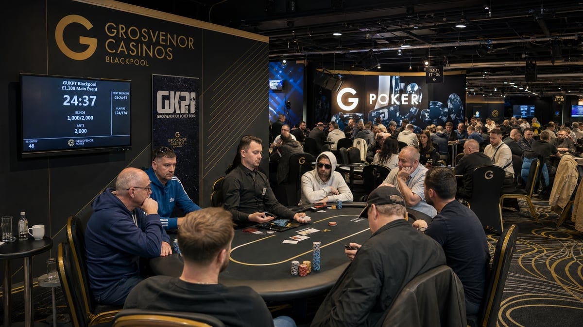 Grosvenor G Casino Blackpool poker room during UKPL tournament